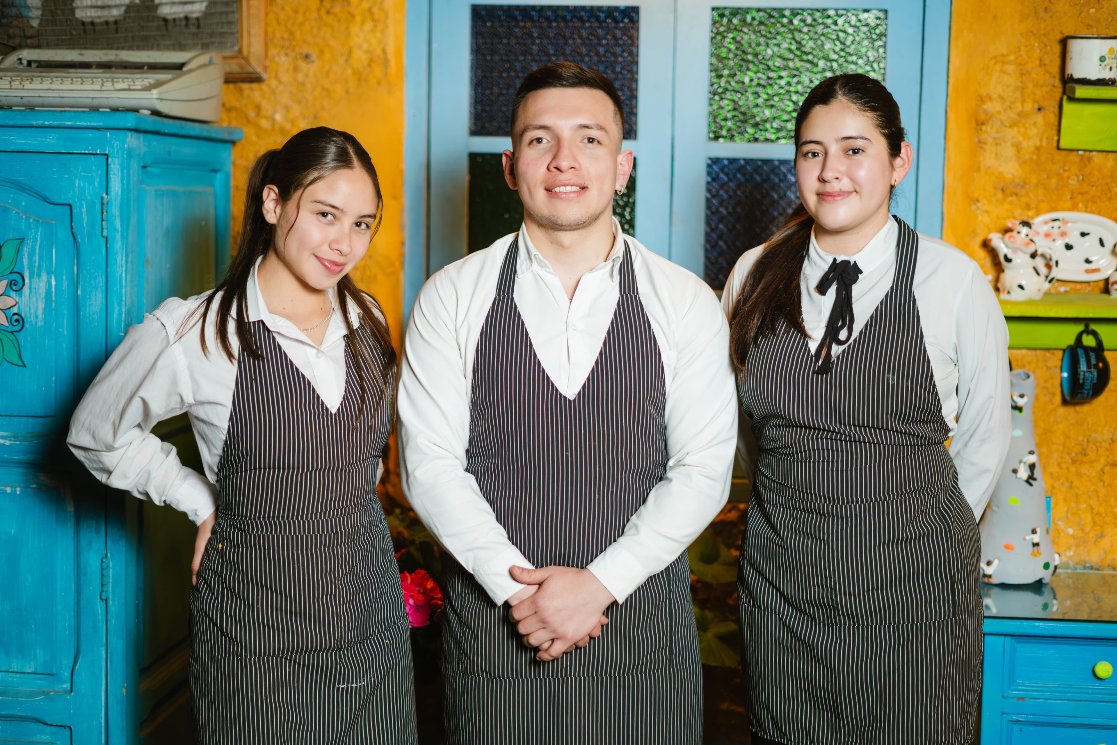 Equipo de meseros de La Casa Campestre